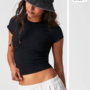 We the free protagonist cropped cap sleeve tee